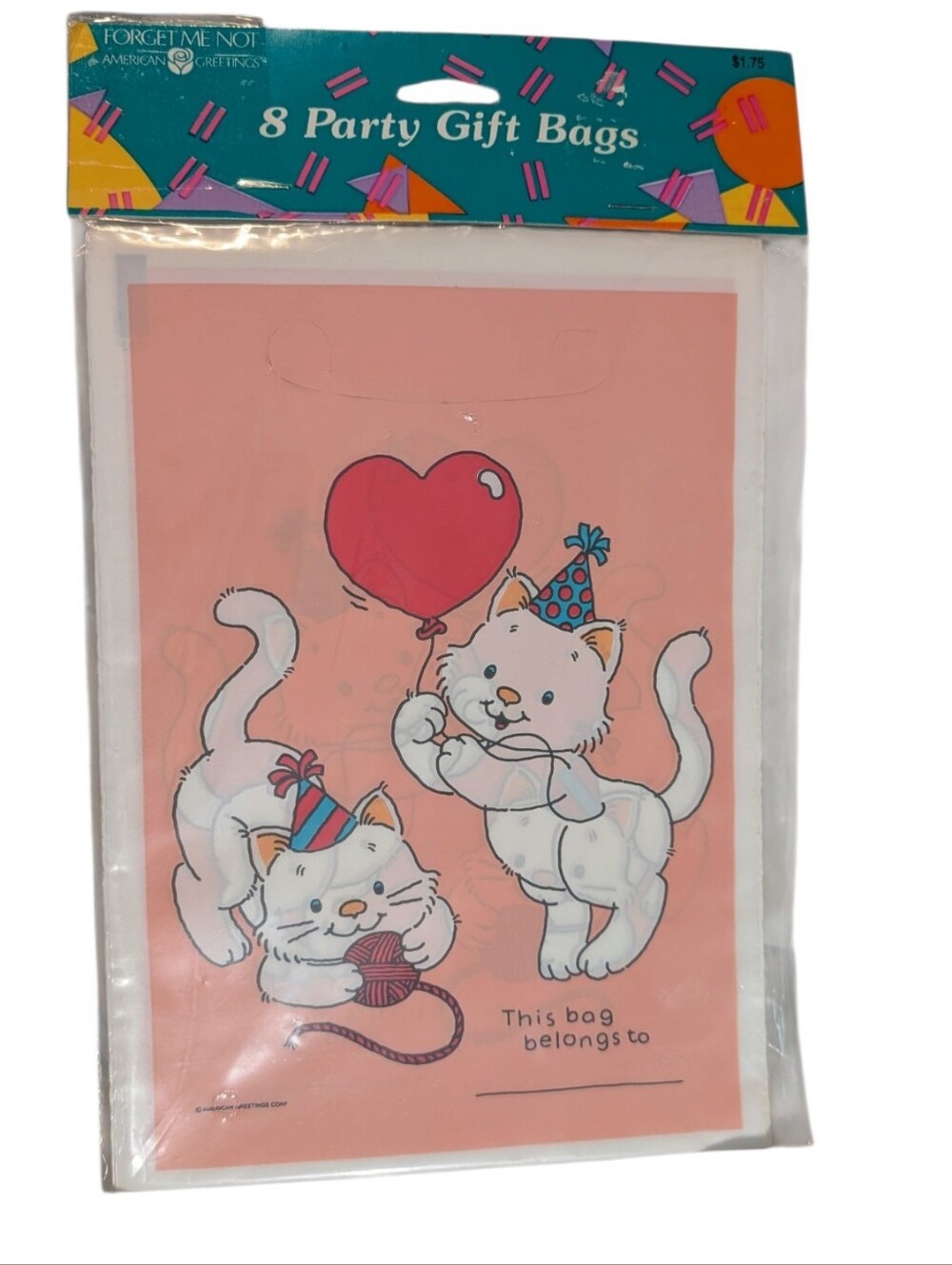 Vintage Forget Me Not American Greetings Party Gift Bags Set of 4 Packs 24 Bags